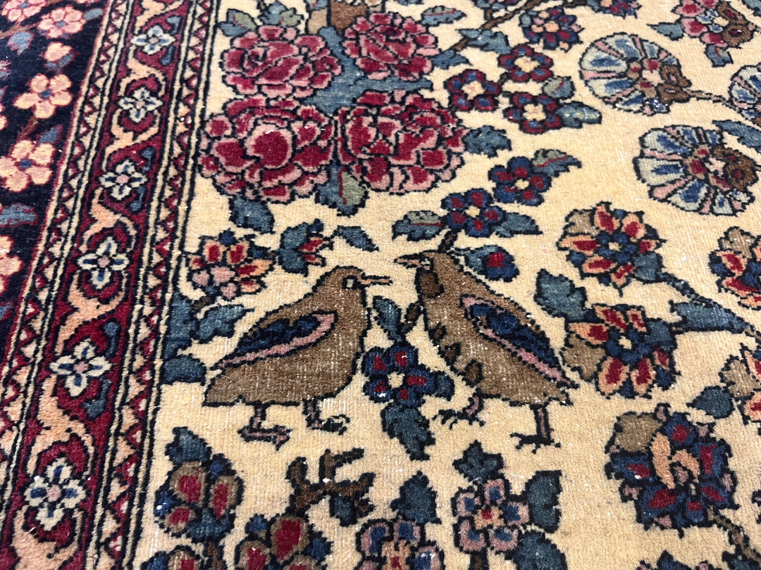 Antique Persian Tehran Rug 4'7" x 6’6"