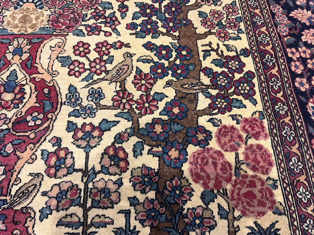 Antique Persian Tehran Rug 4'7" x 6’6"