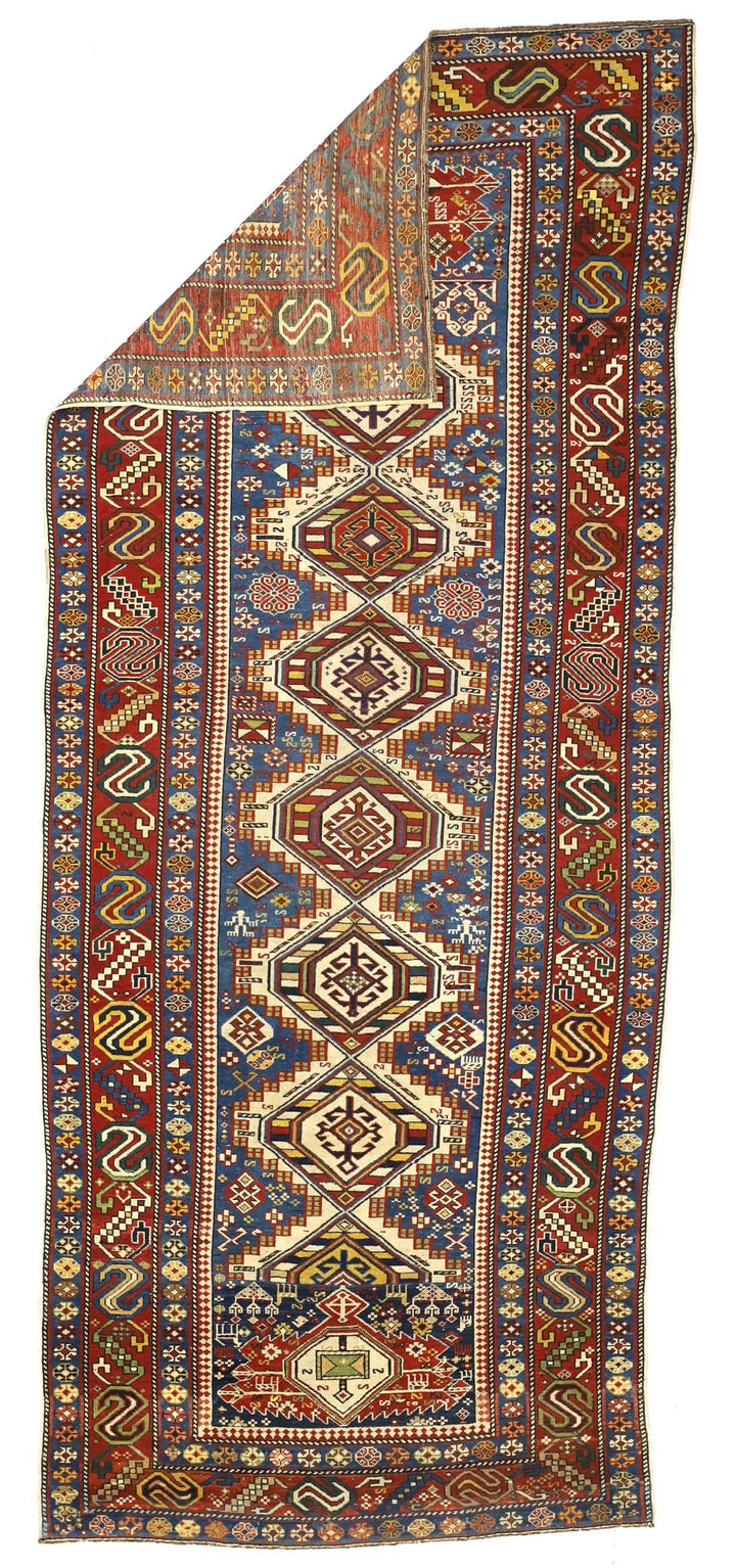 Antique Caucasian Shirvan Rug 3'9" x 8’11”