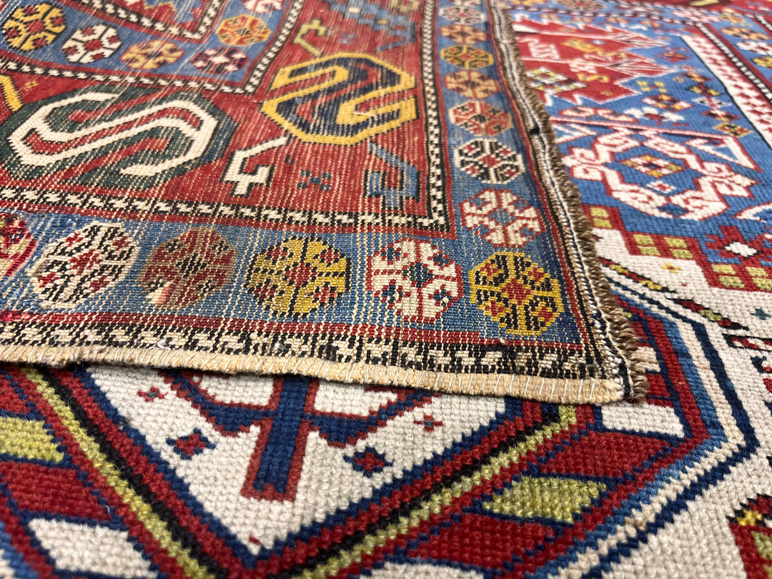 Antique Caucasian Shirvan Rug 3'9" x 8’11”