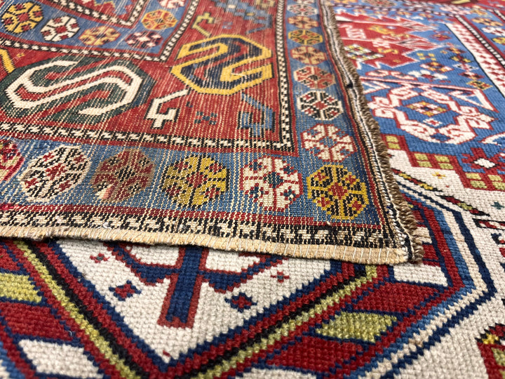 Antique Caucasian Shirvan Rug 3'9" x 8’11”