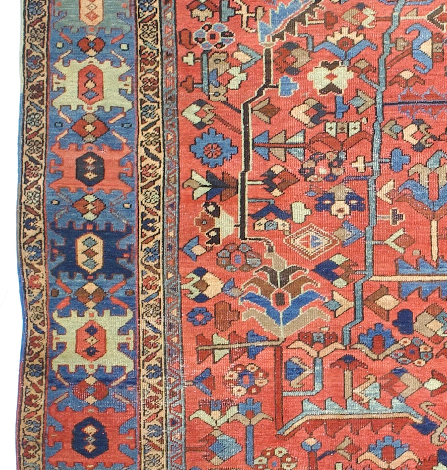 Antique Persian Heriz Rug 9'4" x 12’6"