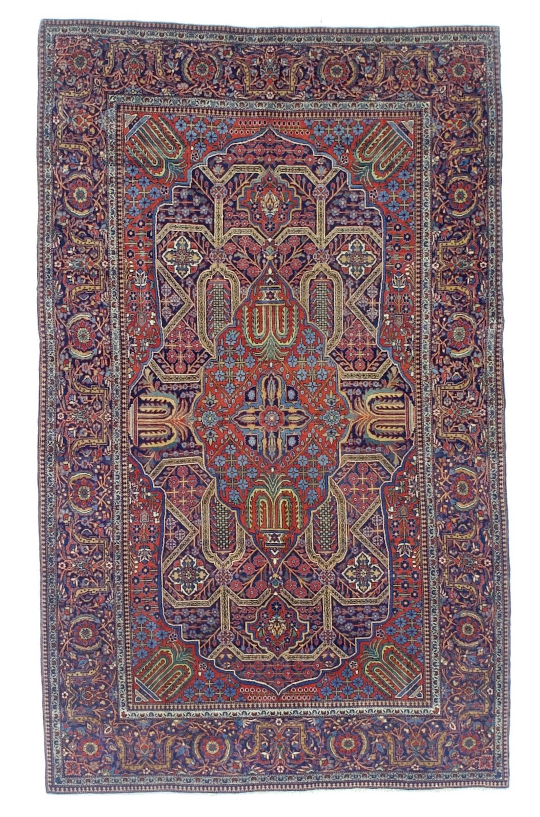 Antique Persian Kashan Rug 4'4" x 7’2”