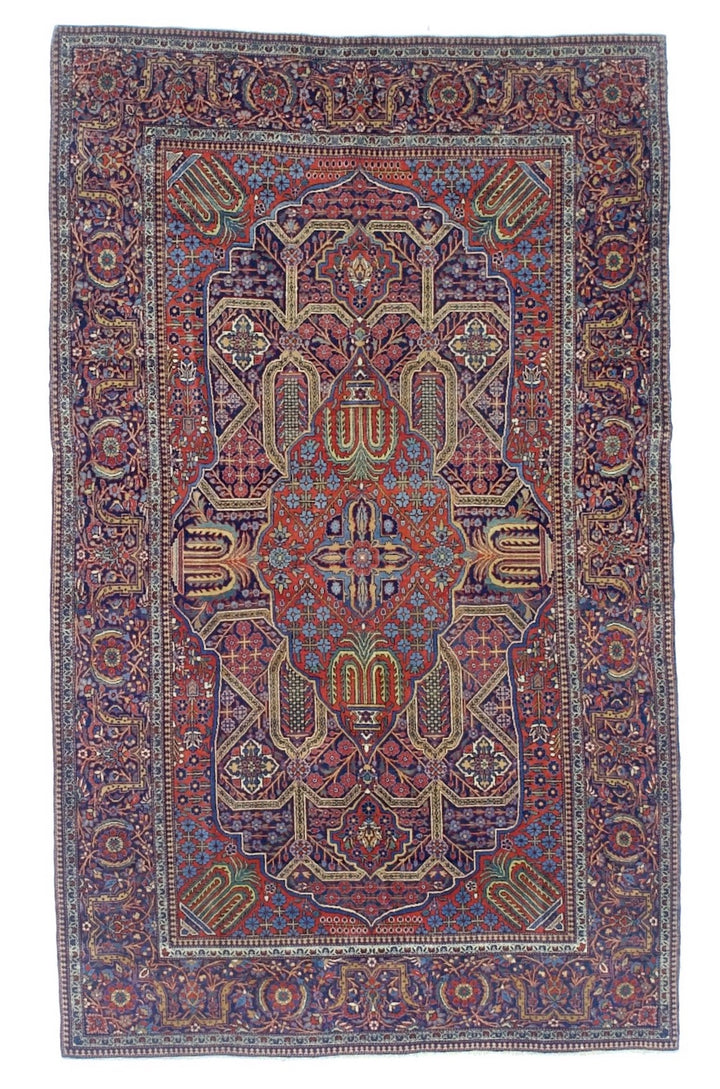 Antique Persian Kashan Rug 4'4" x 7’2”