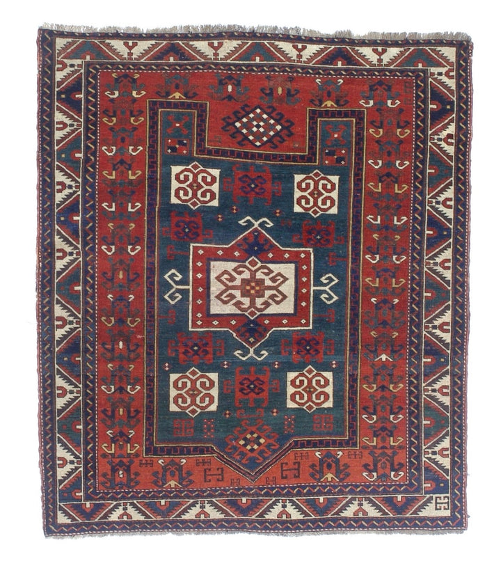 Antique Caucasian Fakhralou Kazak Rug 5’2” x 6’0"