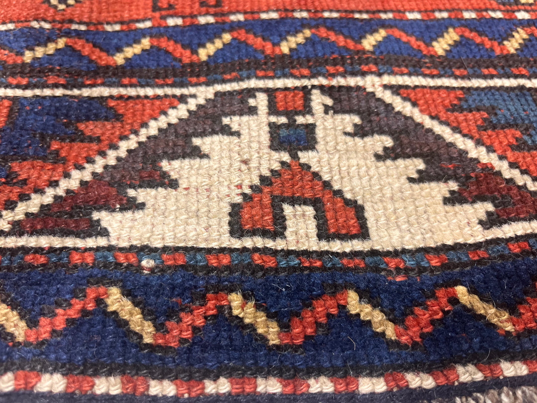 Antique Caucasian Fakhralou Kazak Rug 5’2” x 6’0"