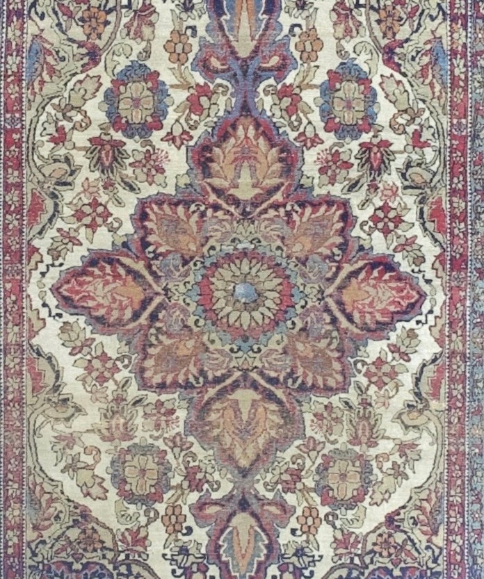 Antique Persian Lavar Kerman Rug 4'4" x 6’7"