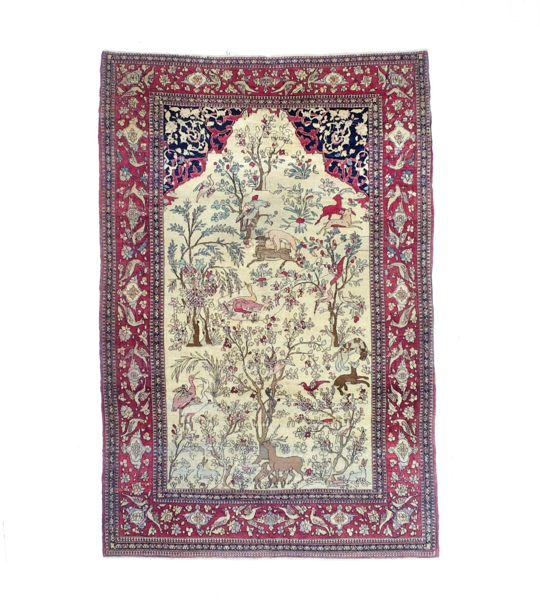 Fine Antique Persian Tehran 4’8" x 7’1"