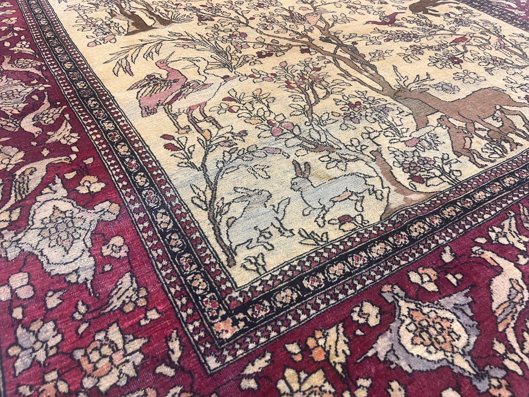 Fine Antique Persian Tehran 4’8" x 7’1"