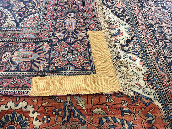 Antique Persian Mohtasham Kashan 4’3" x 6’7"