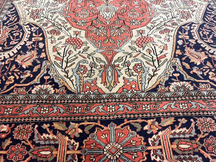 Antique Persian Mohtasham Kashan 4’3" x 6’7"