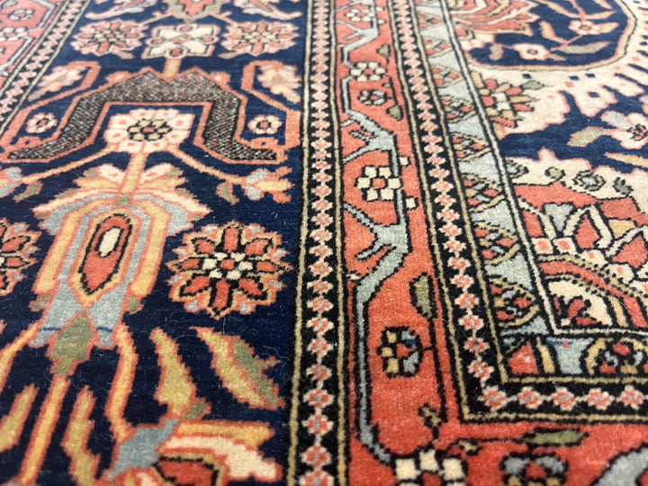 Antique Persian Mohtasham Kashan 4’3" x 6’7"