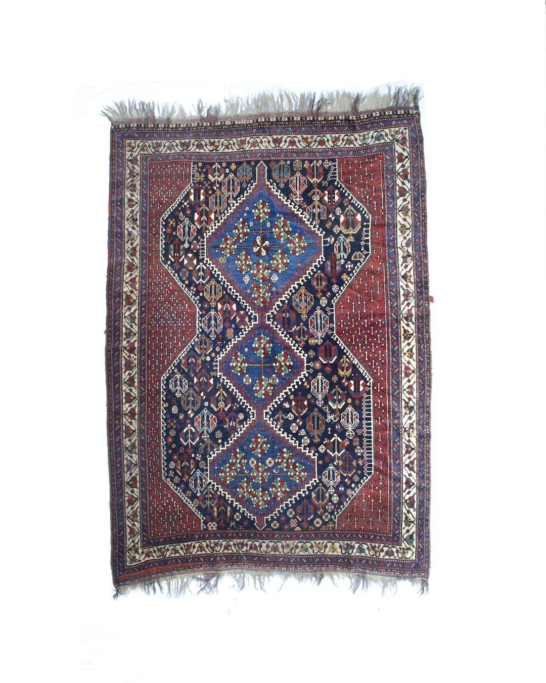 Fine Antique West Persian Tribal Khamseh 6'1" x 8’8”