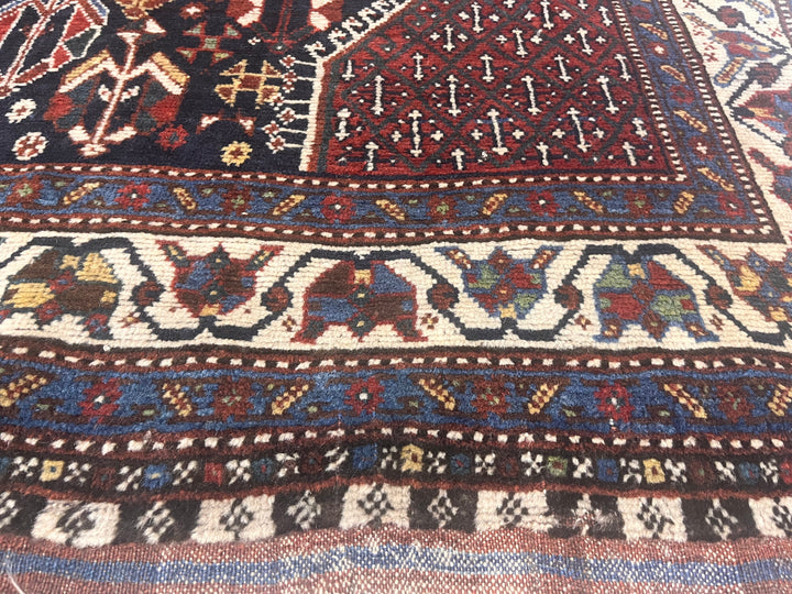 Fine Antique West Persian Tribal Khamseh 6'1" x 8’8”