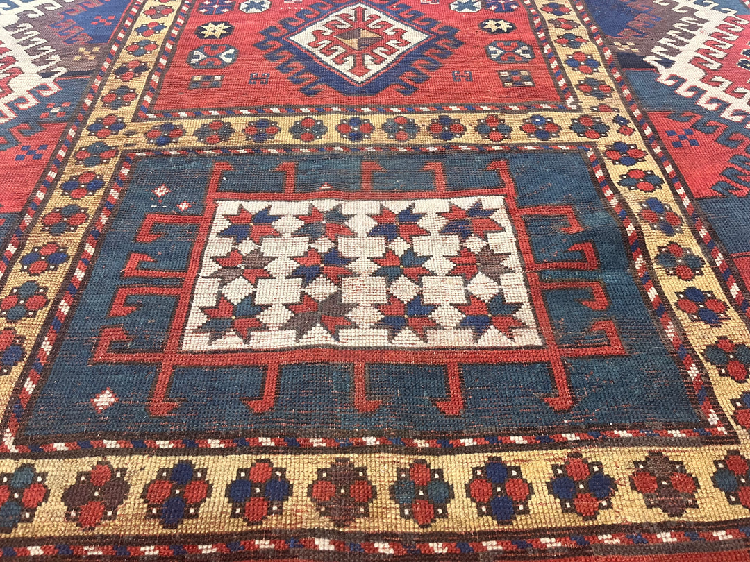 Fine Antique Borchelou Kazak 5'6" x 7’3”