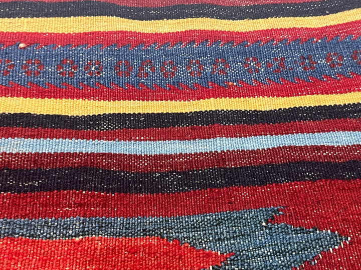 Antique Persian Tribal Kilim Rug 3'4" x 3’9"