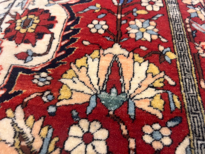 Antique Persian Mohtasham Kashan Rug 4'5" x 6’9"