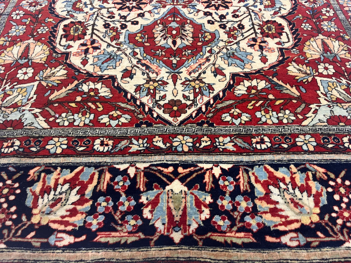 Antique Persian Mohtasham Kashan Rug 4'5" x 6’9"