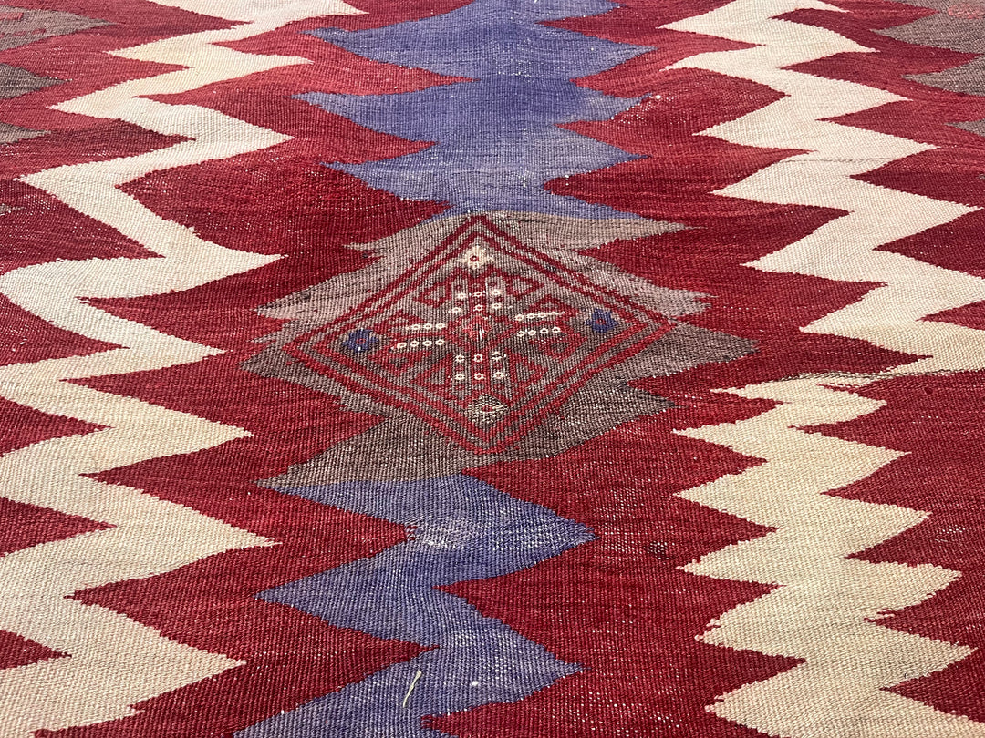 Antique Persian Tribal Kilim Rug 3'9" x 3’10”