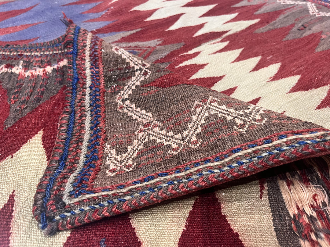 Antique Persian Tribal Kilim Rug 3'9" x 3’10”