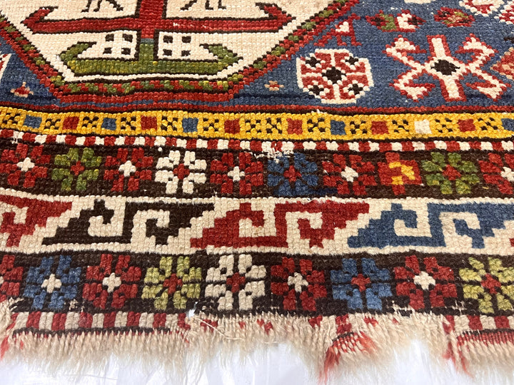 Antique Caucasian Shirvan 3'9" x 4’3"