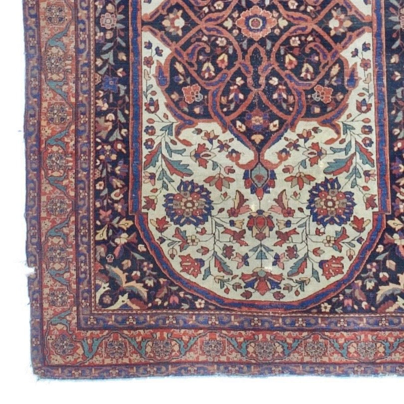 Antique Persian Farahan Sarouk Rug 4’2" x 6’6"