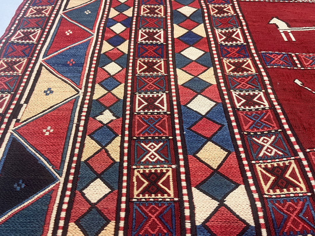 Antique Verneh Kilim Rug 5'7" x 7’0"