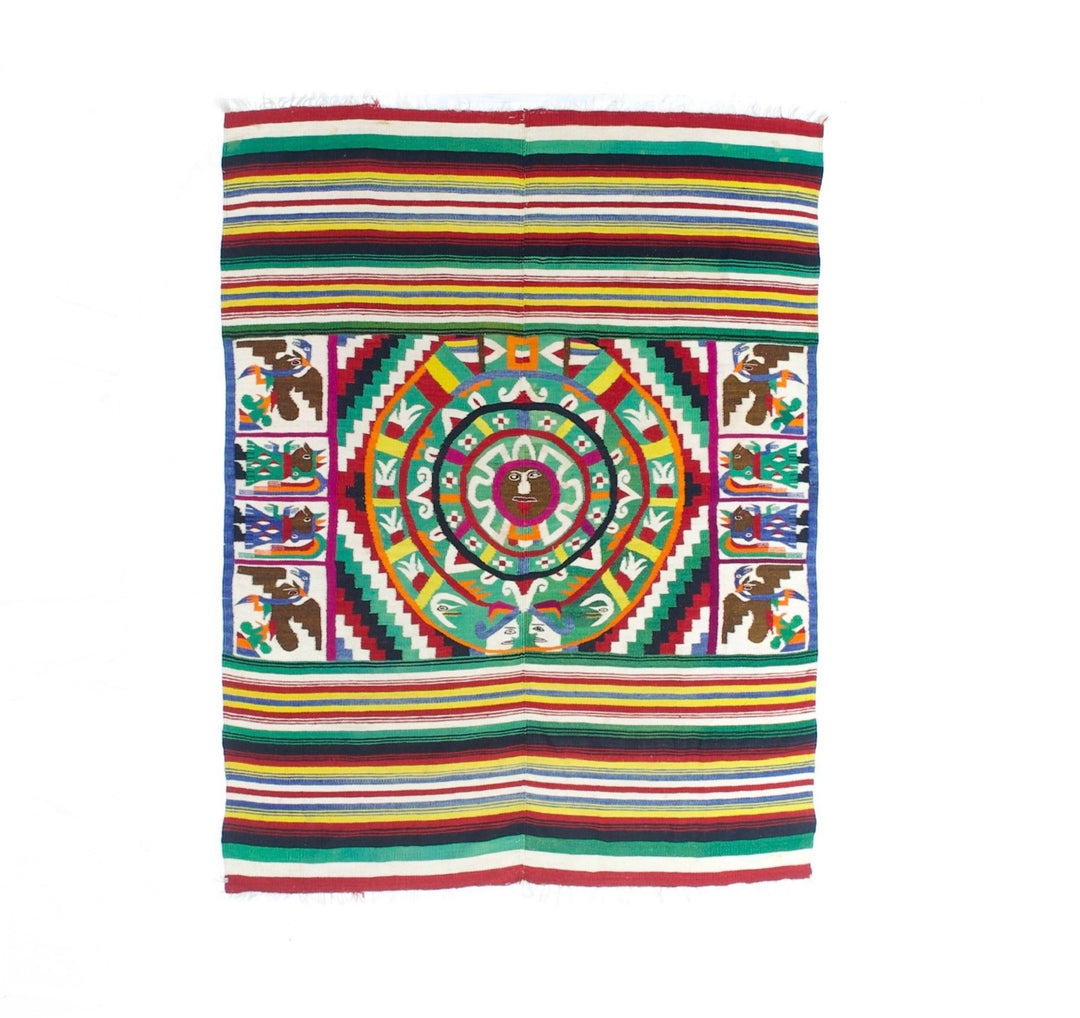 Antique Mexican Blanket 4'9" x 6’3”