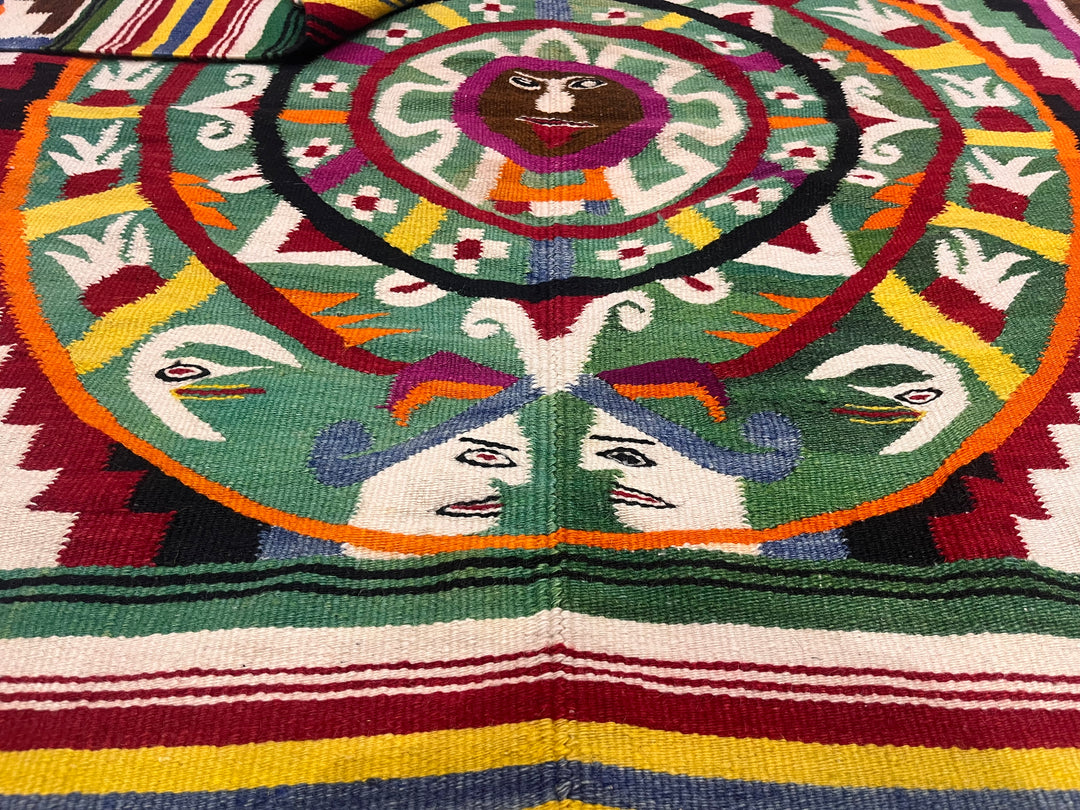 Antique Mexican Blanket 4'9" x 6’3”