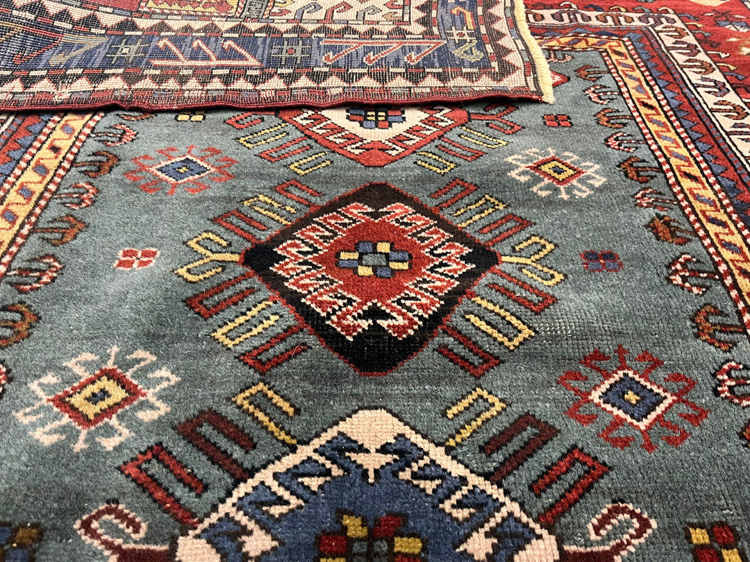 Fine Antique Kazak Wool Rug 5'1" x 7’11"