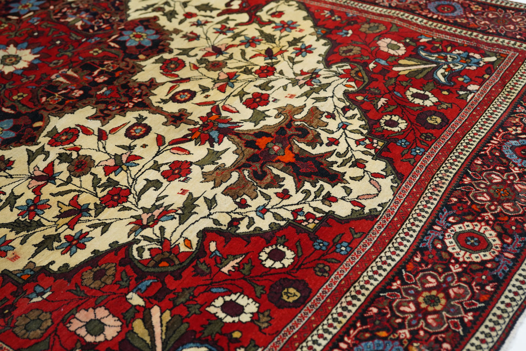 Antique Farahan Sarouk Rug 4'3'' x 6'4''