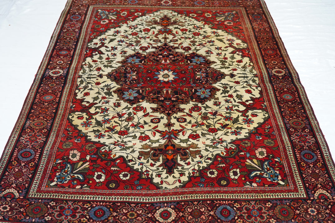 Antique Farahan Sarouk Rug 4'3'' x 6'4''