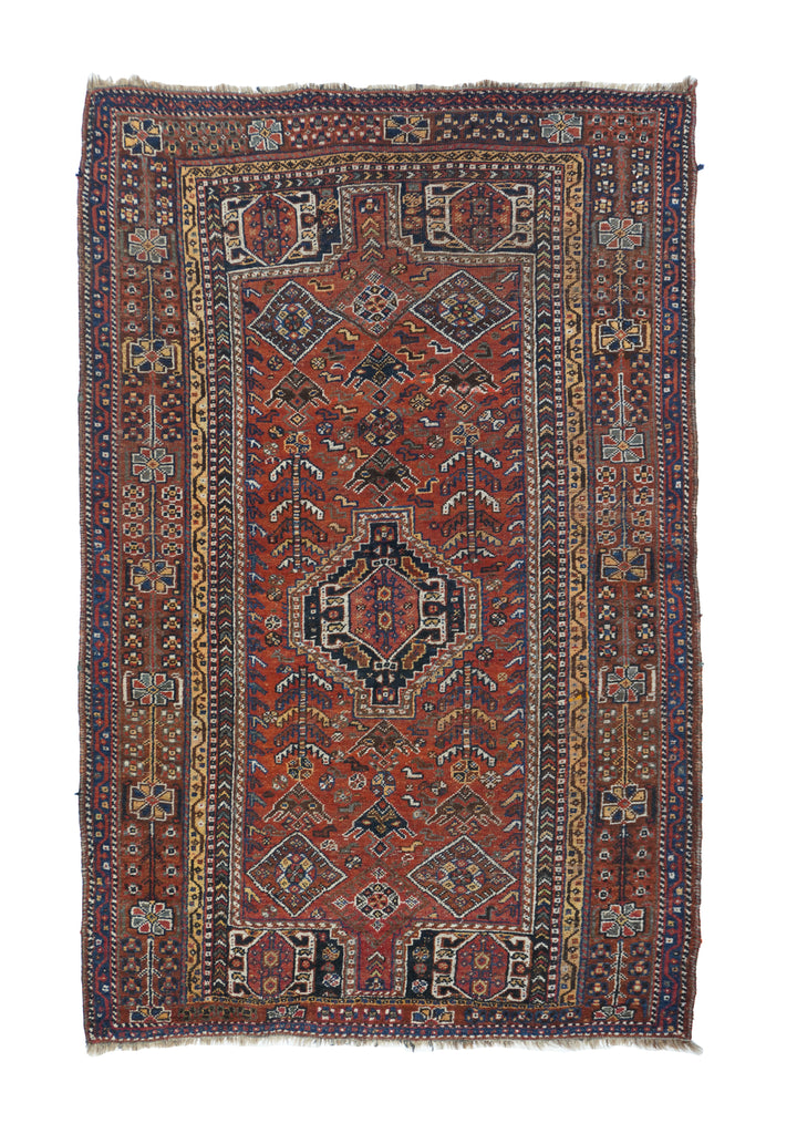 Antique Persian Qashqai Rug 4'9'' x 7'5''