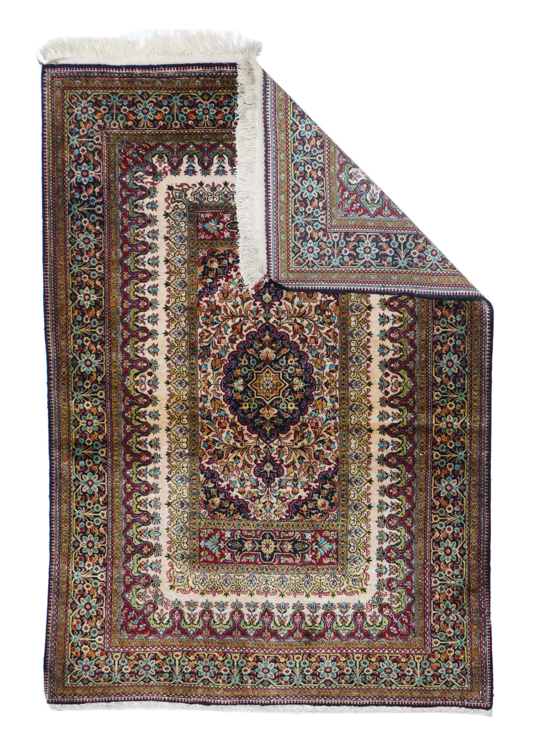 Fine Silk Persian Qum Rug 3'6'' x 5'0''