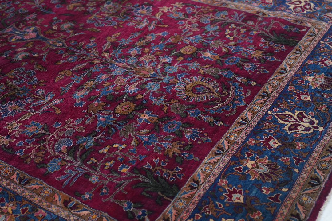 Antique Persian Silk Kashan Rug 4'5'' x 6'6''