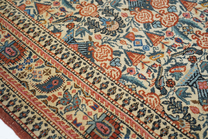 Antique Persian Tehran Rug 7’5" x 10'2"