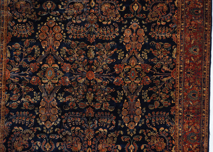 Antique Persian Mohajeran Sarouk Rug 13'0" x 21’10”