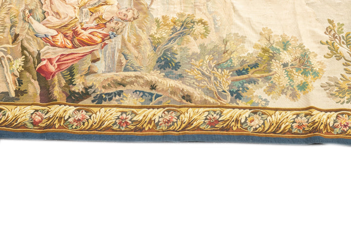 Antique Aubusson-Beauvais Pictorial French Tapestry 4'9'' x 6'3''