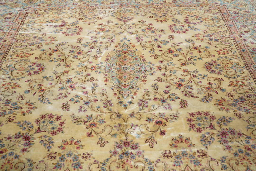 Vintage Persian Kerman Rug 10’0" x 11’0"