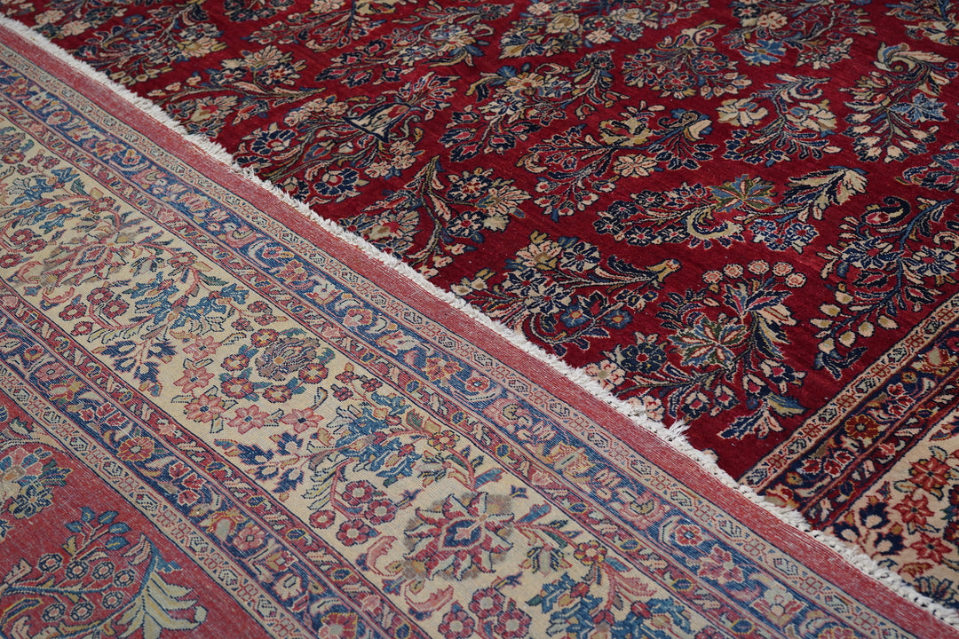 Vintage Persian Sarouk Area Rug 10'0'' x 23'5''