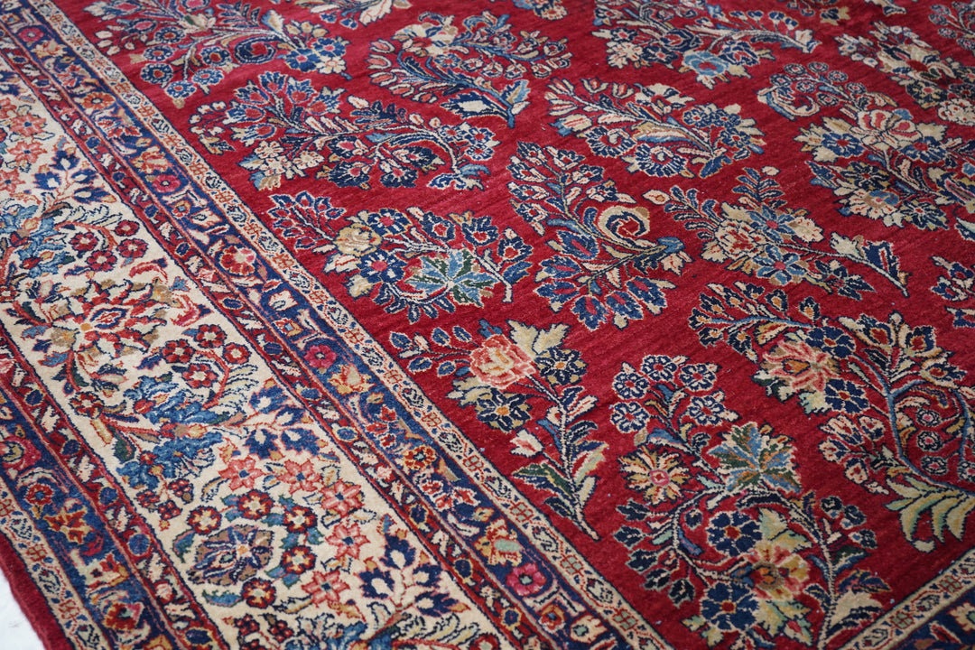 Vintage Persian Sarouk Area Rug 10'0'' x 23'5''