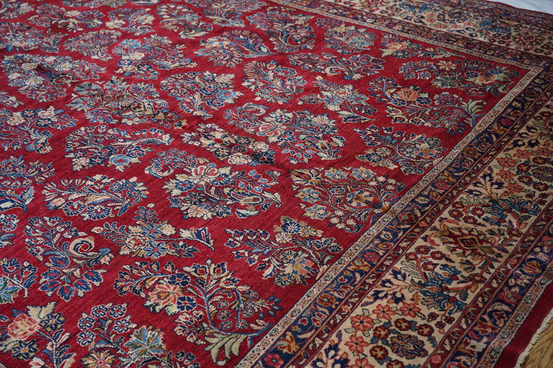 Vintage Persian Sarouk Area Rug 10'0'' x 23'5''