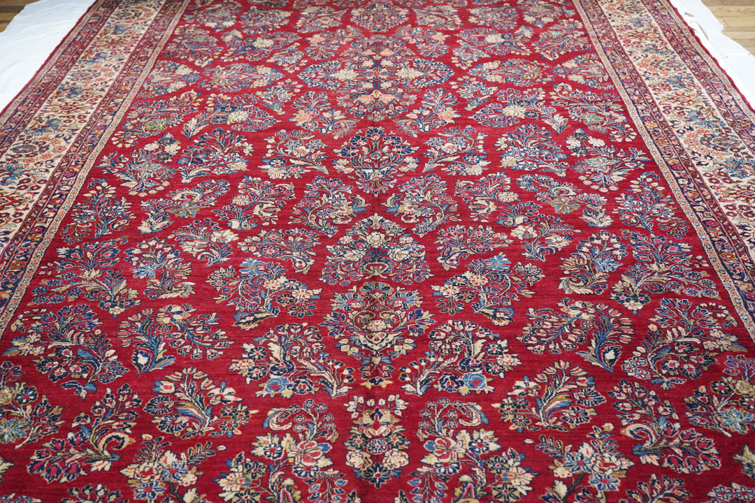 Vintage Persian Sarouk Area Rug 10'0'' x 23'5''