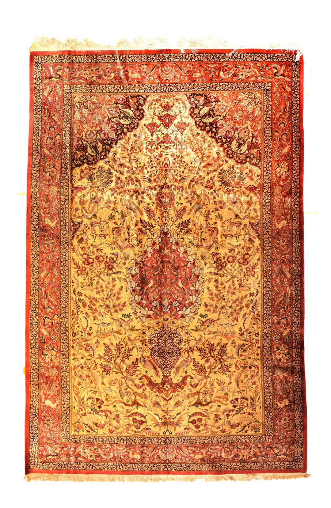 Extremely Fine Persian Silk Qum Rug 6'4'' x 9'9''