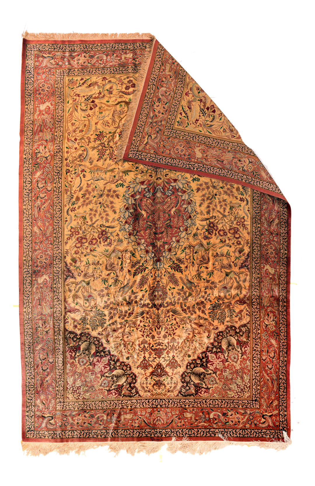 Extremely Fine Persian Silk Qum Rug 6'4'' x 9'9''