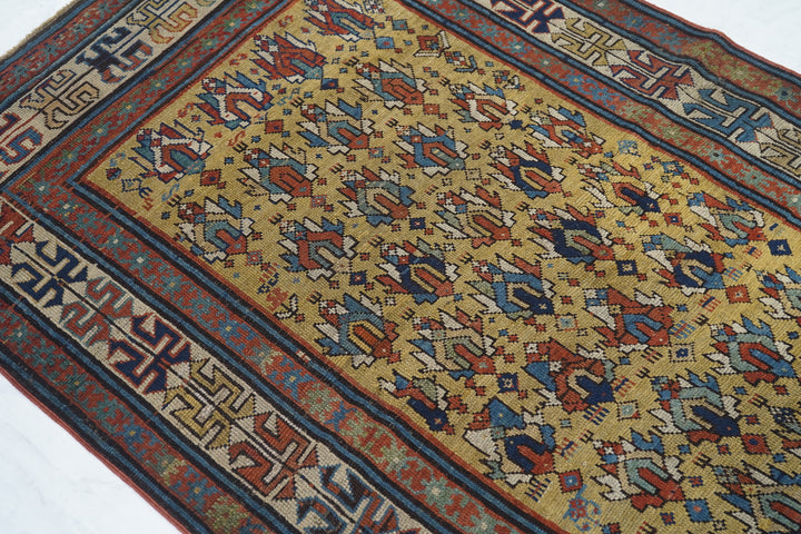 Antique Caucasian Rug 3'8'' x 5'10''