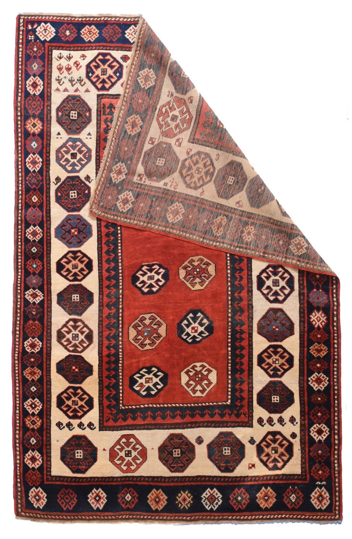 Antique Kazak Rug 4'2'' x 6'4''