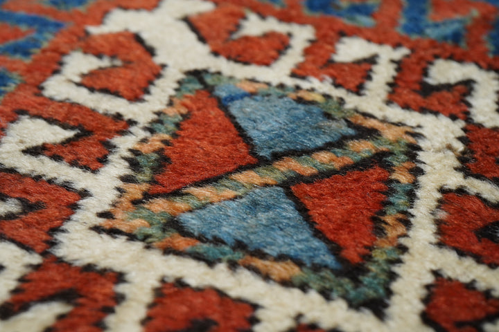 Antique Caucasian Kazak Rug 3'10'' x 7'7''