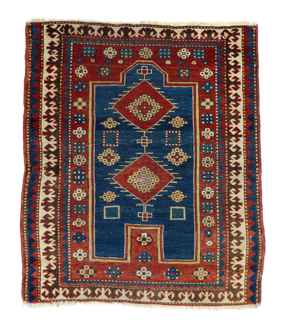 Antique Fachralo Kazak Rug 3'4'' x 3'9''