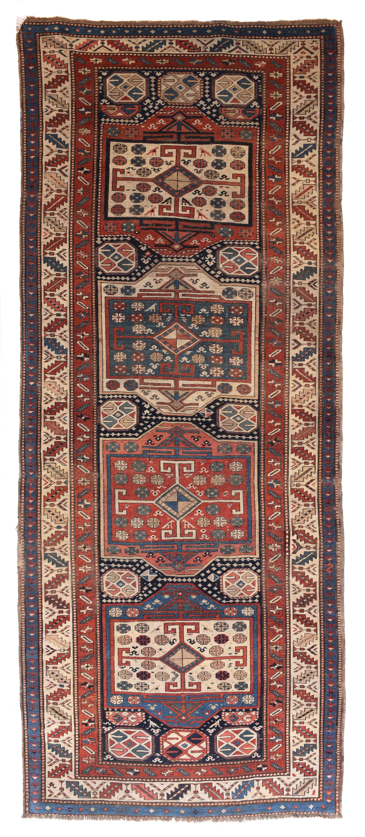 Antique Caucasian Runner 3'7'' x 9'3''